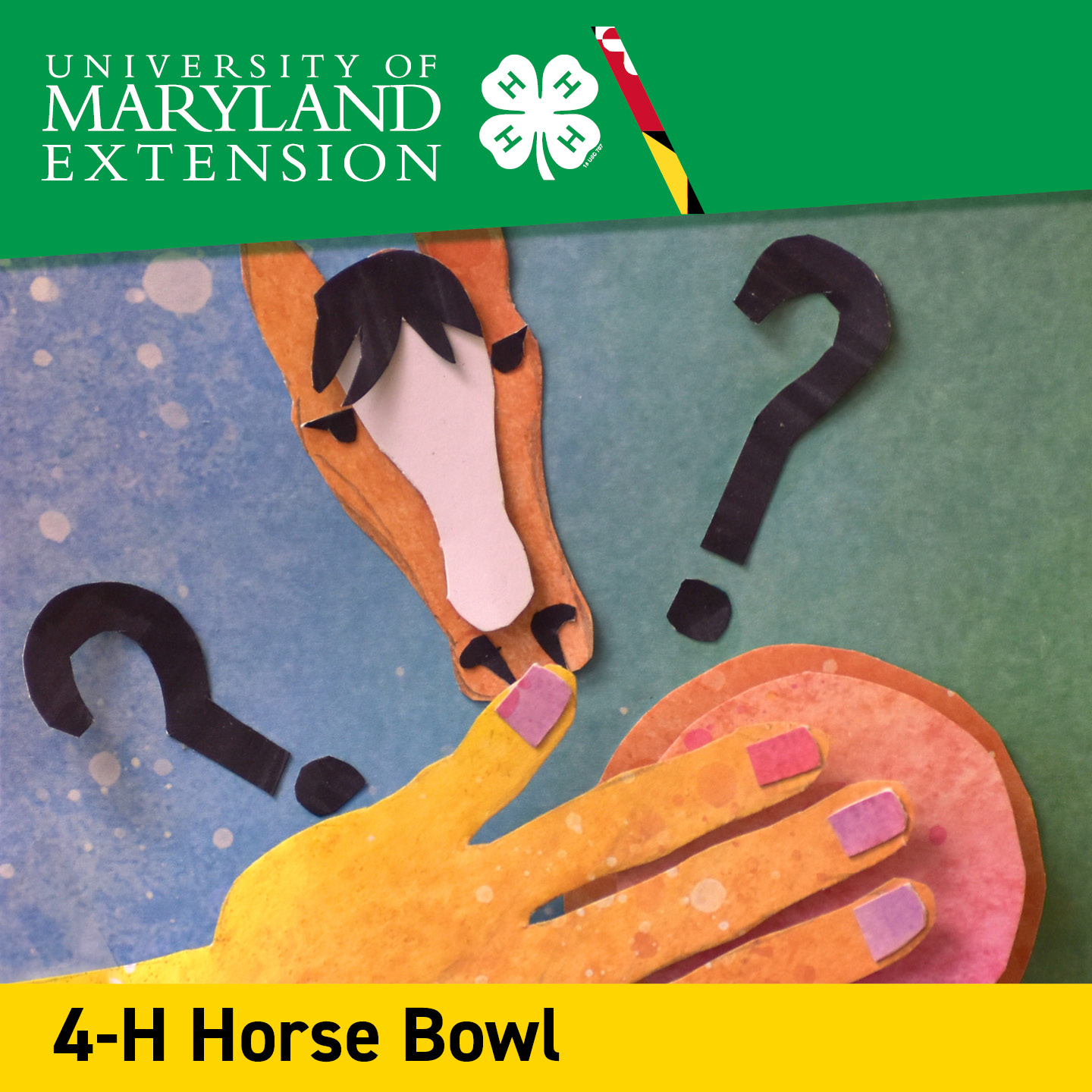 Student drawing of a horse with buzzer buttons for Horse Bowl