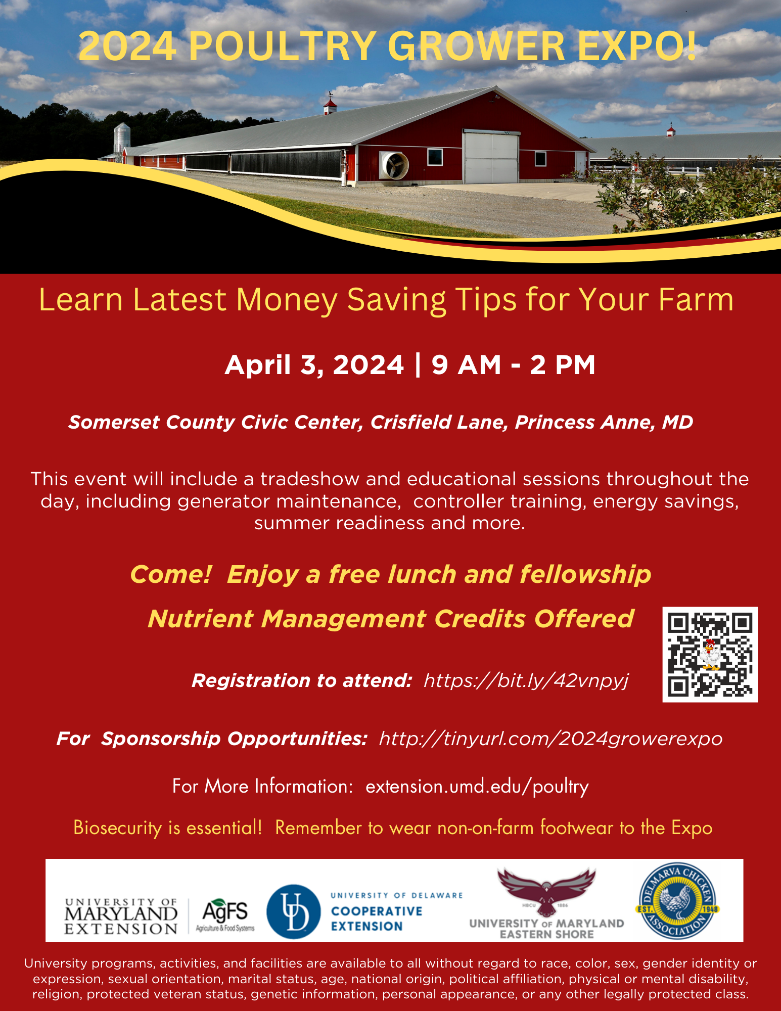 Flyer for 2024 Poultry Grower Expo - April 3, 2024