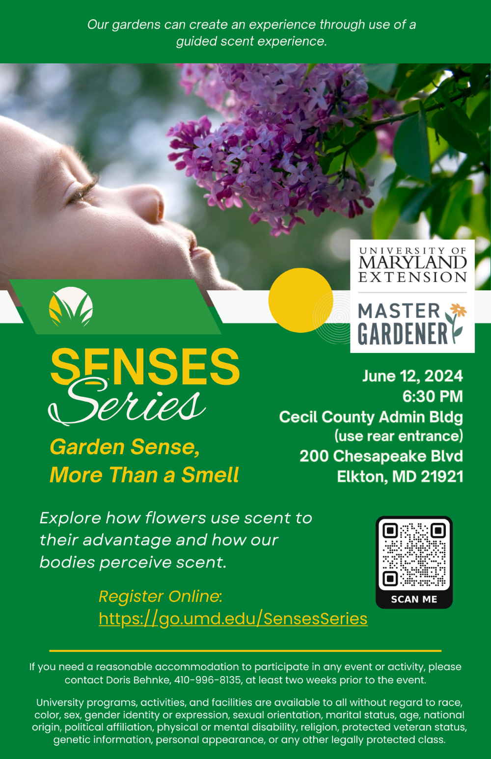 Senses Series: Garden Sense, More Than a Smell | College of Agriculture &  Natural Resources at UMD