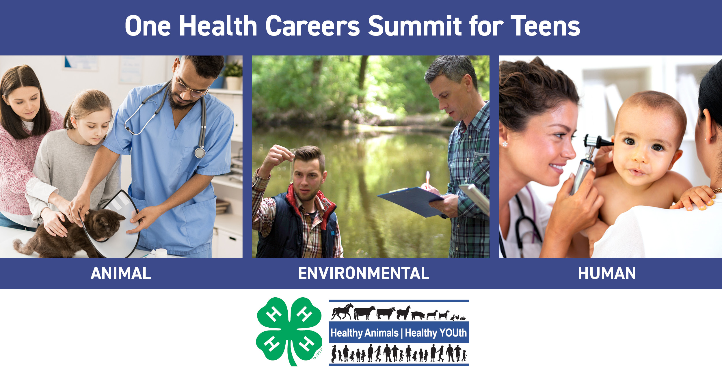 One Health Careers Summit for Teens - vet, environmentalists, doctor