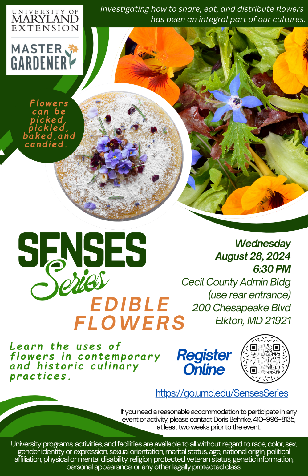 Senses Series:  Edible Flowers Flyer