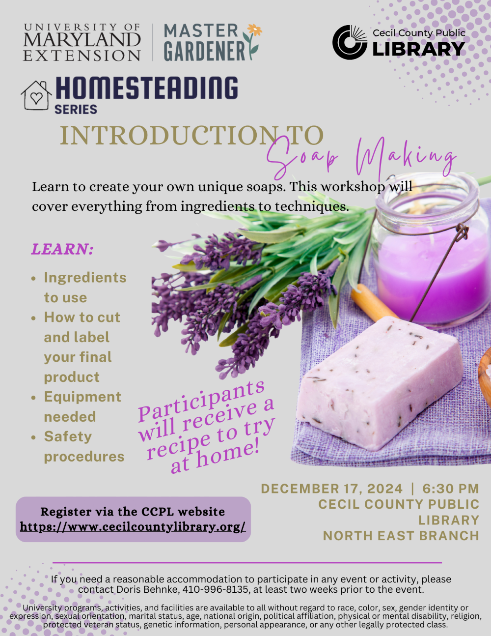 Introduction to Soap Making Flyer