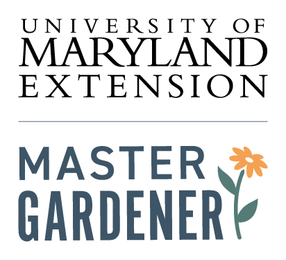 University of Maryland Logo overtop of Master Gardener logo with a flower next to it