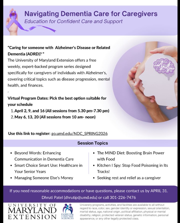 Flyer with event details and date