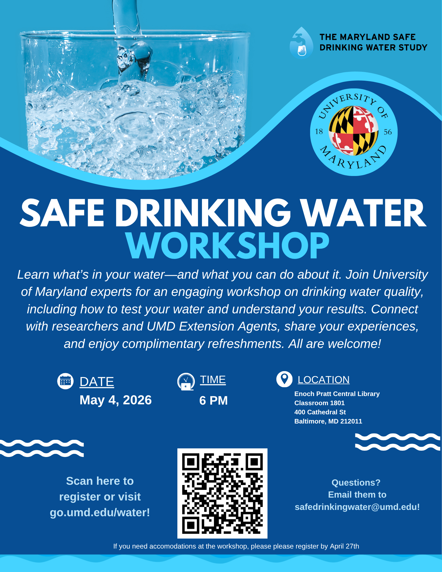 Safe Drinking WATER workshop flyer