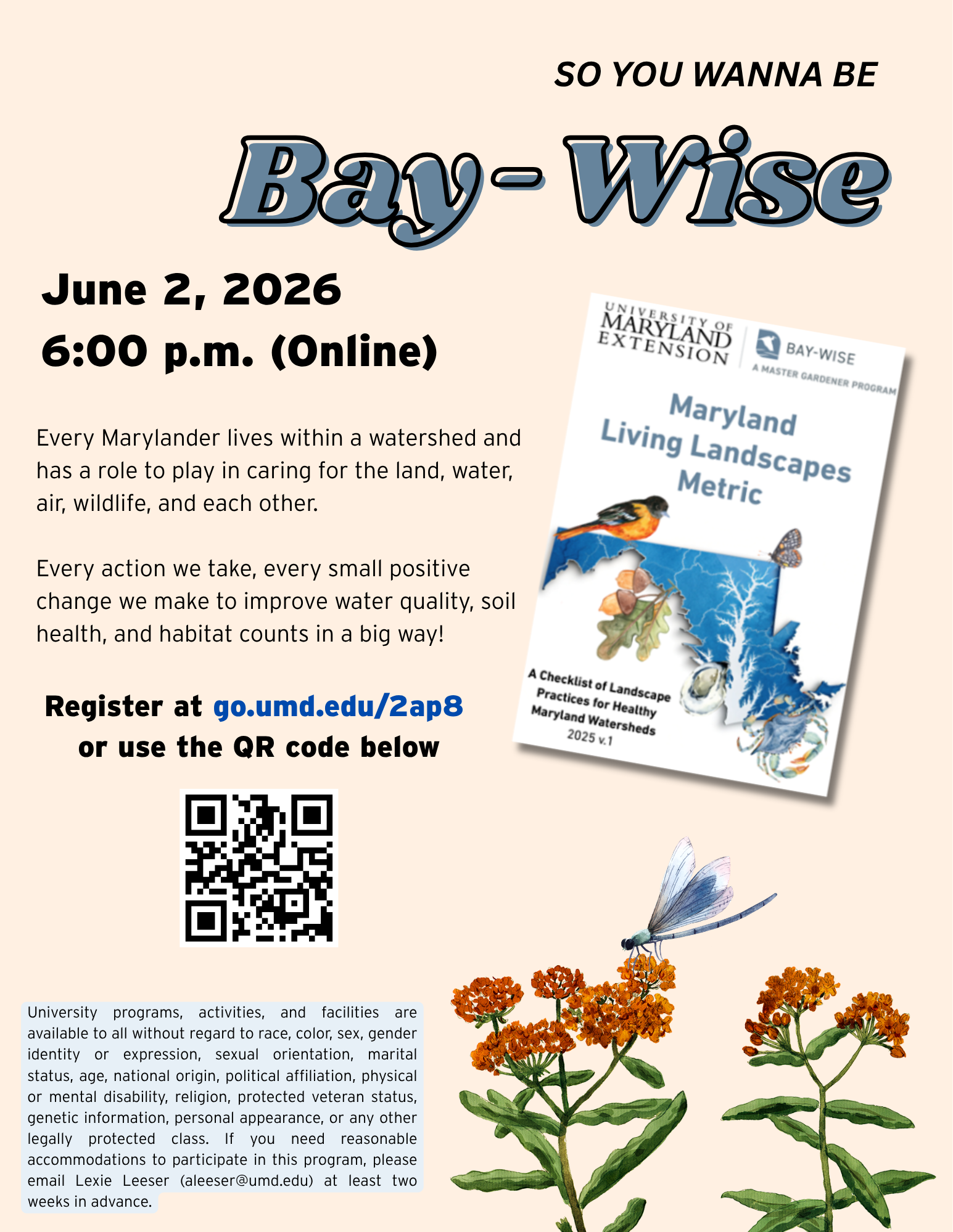 Flyer for the event including date, time and link to register