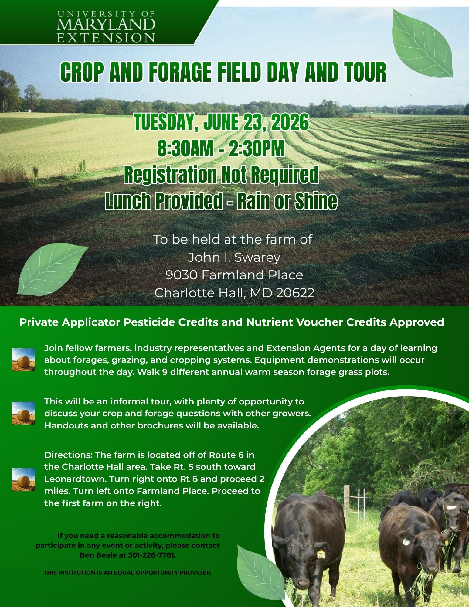 Crop and Forage Field Day and Tour