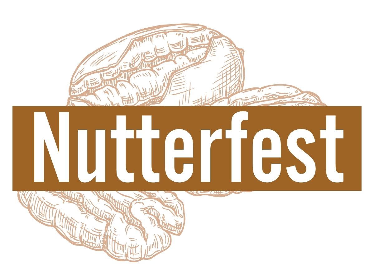 Nutterfest banner with pecan image in the background