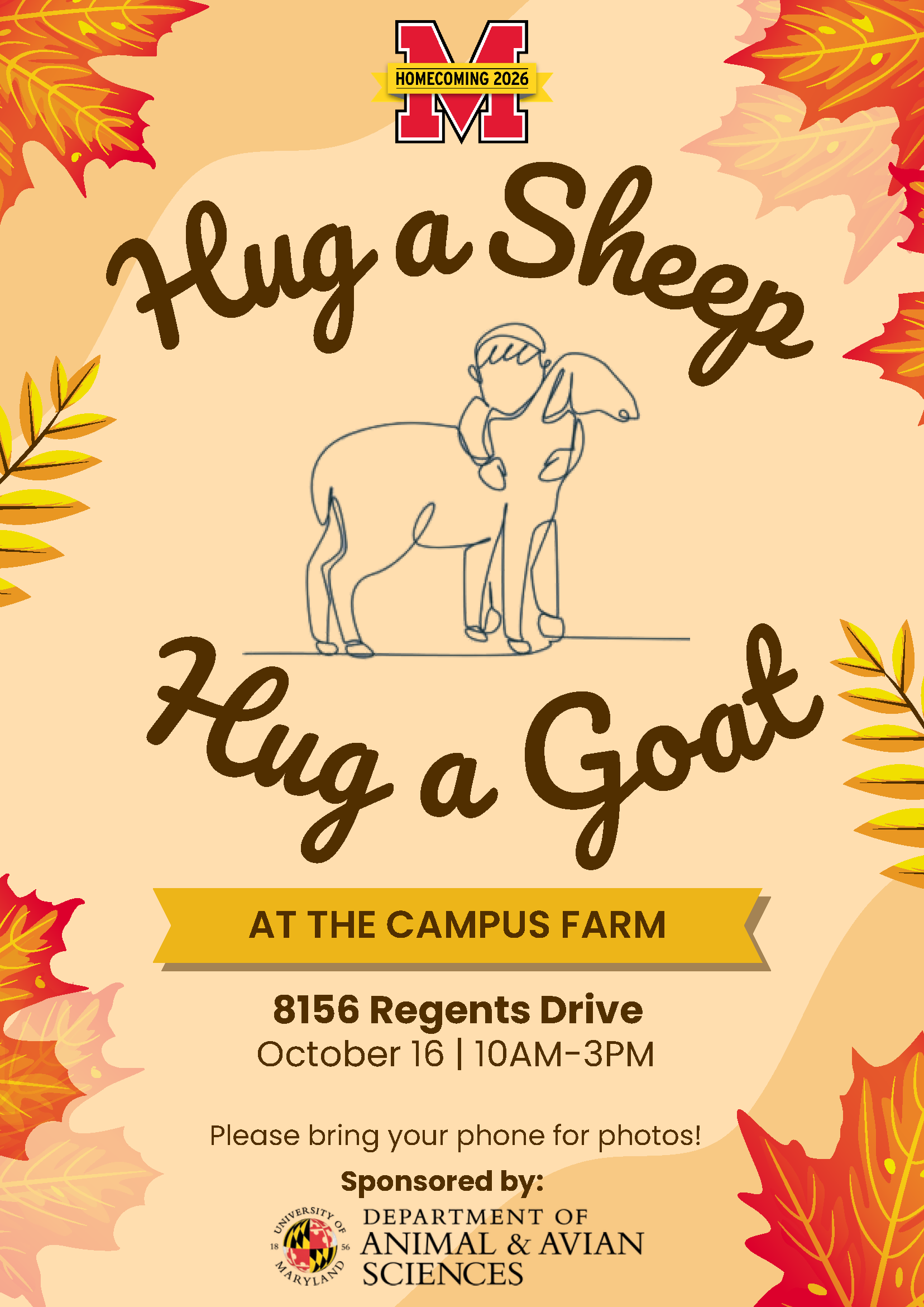 Hug A Sheep, Hug A Goat graphic