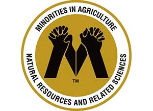 MANNRS logo, two sets of hands together making the shape of an M