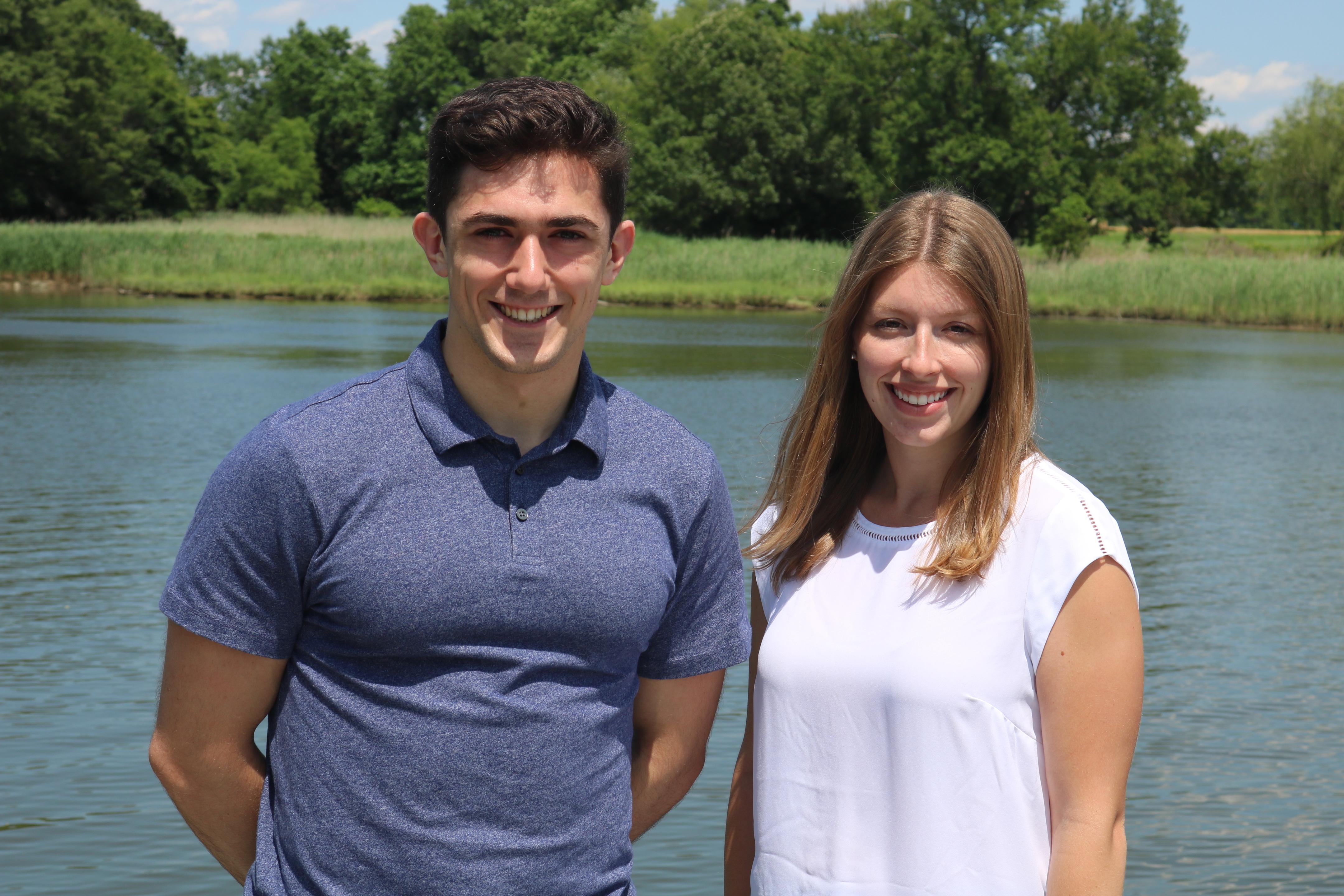 A photo of our 2019 interns, Michael Marinelli and Victoria Long