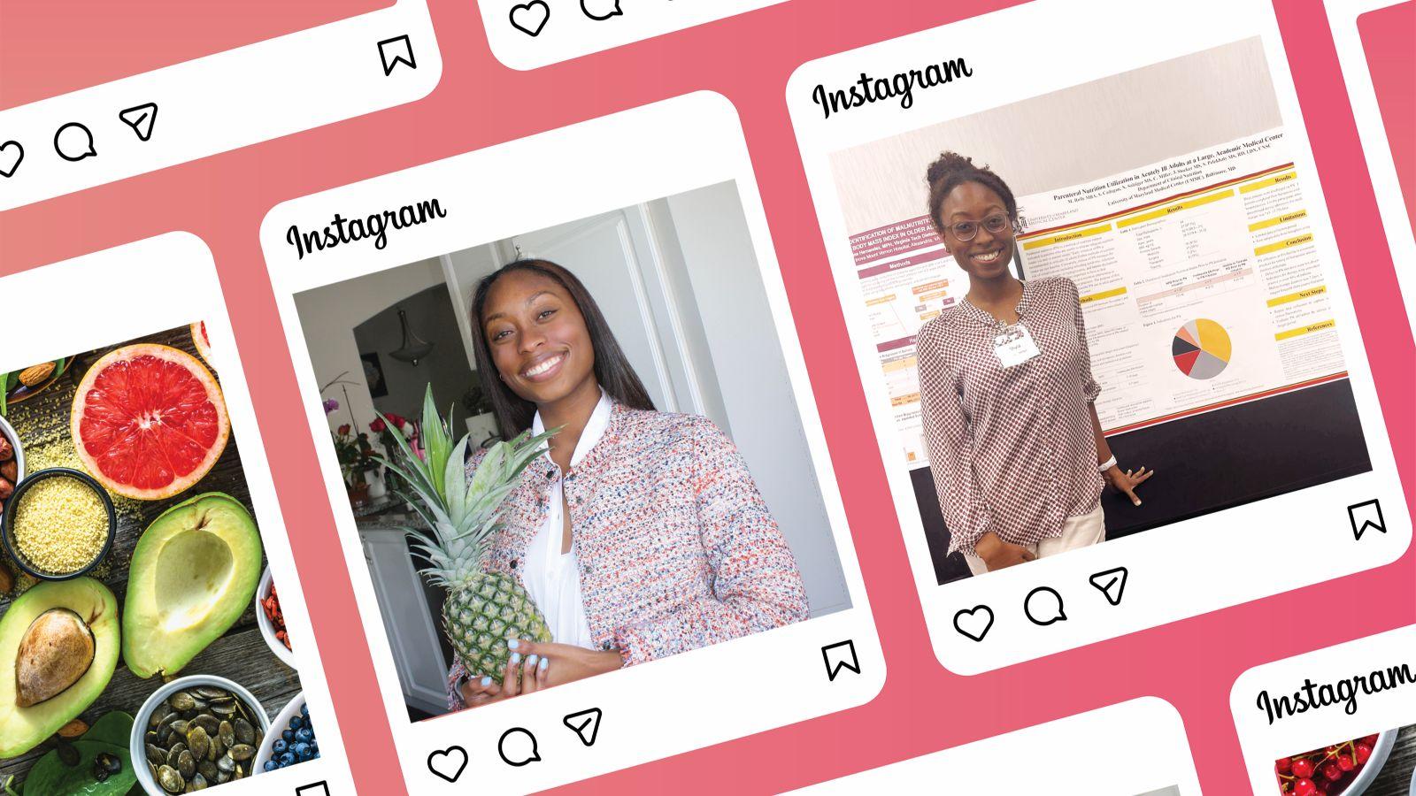 A collage of Instagram photos of Shyla Cadogan