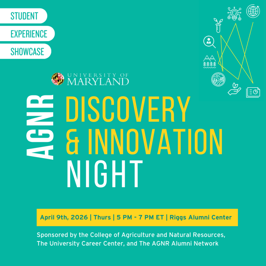 Discovery & Innovation Night graphic : Thursday, April 9 from 5-7pm at Riggs Alumni Center